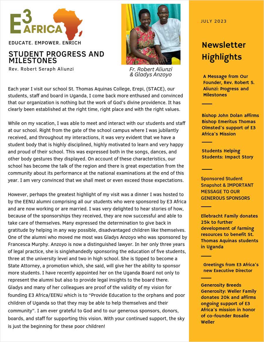 july 2023 e3 africa newsletter